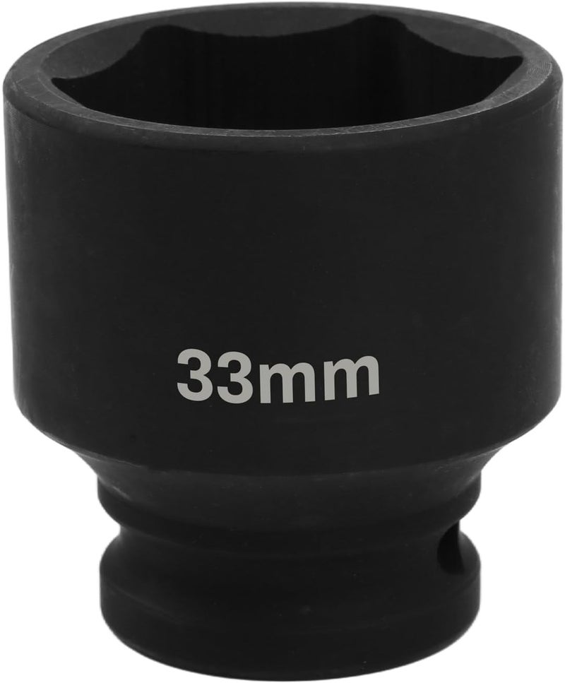 SUNKOO 1/2 Inch Drive 33mm Deep Impact Socket, CR-MO 6 Point Heavy Duty Metric Axle Nut Socket for Easy Removal of Axle and Wheel Hub Nuts - Image 1